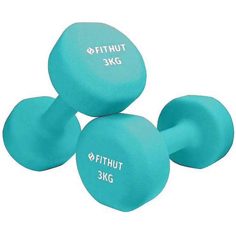 FitHut Twin Pack 3kg Dumbell - Teal