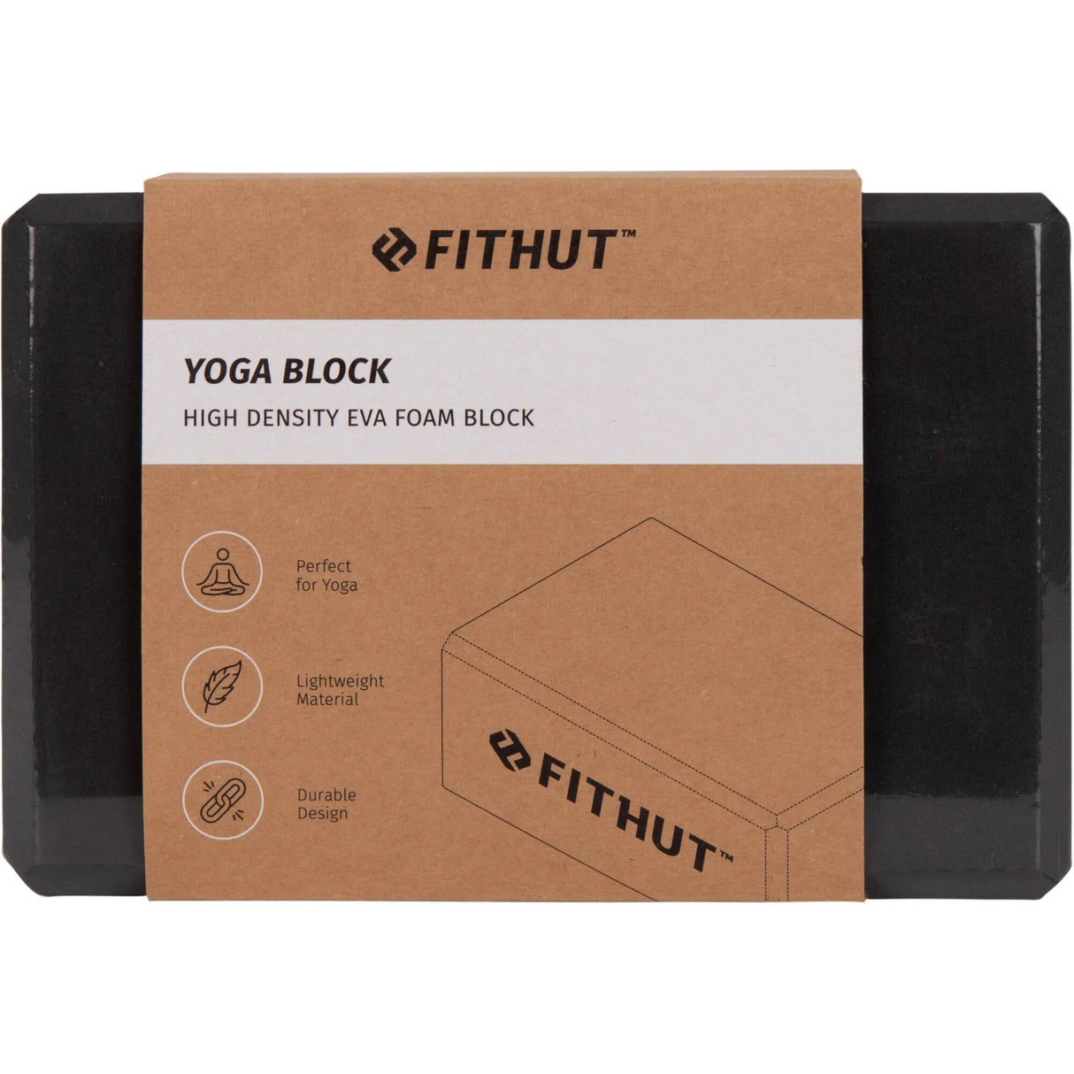 FitHut Yoga Block - Black