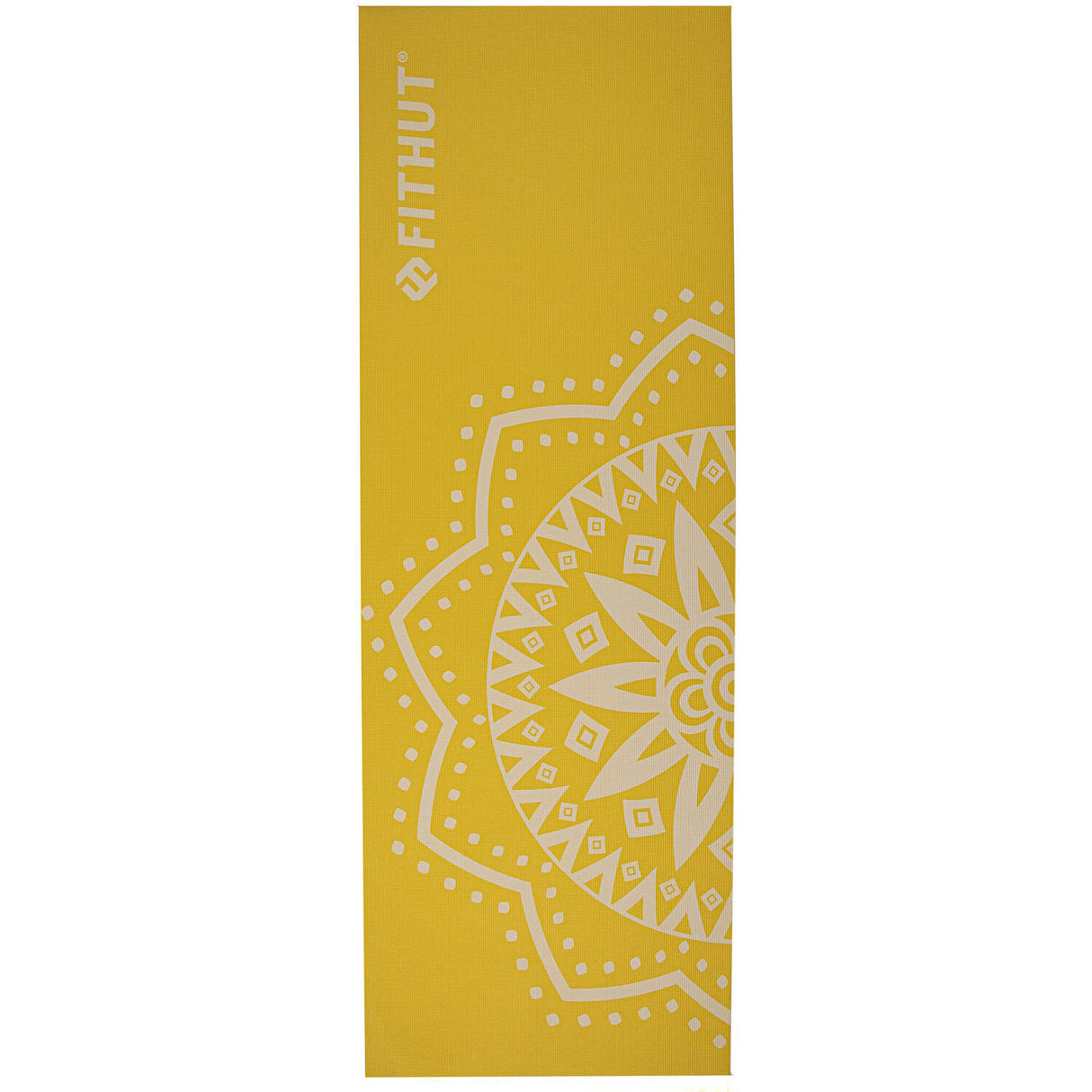 FitHut Mandala Yoga Mat - Yellow