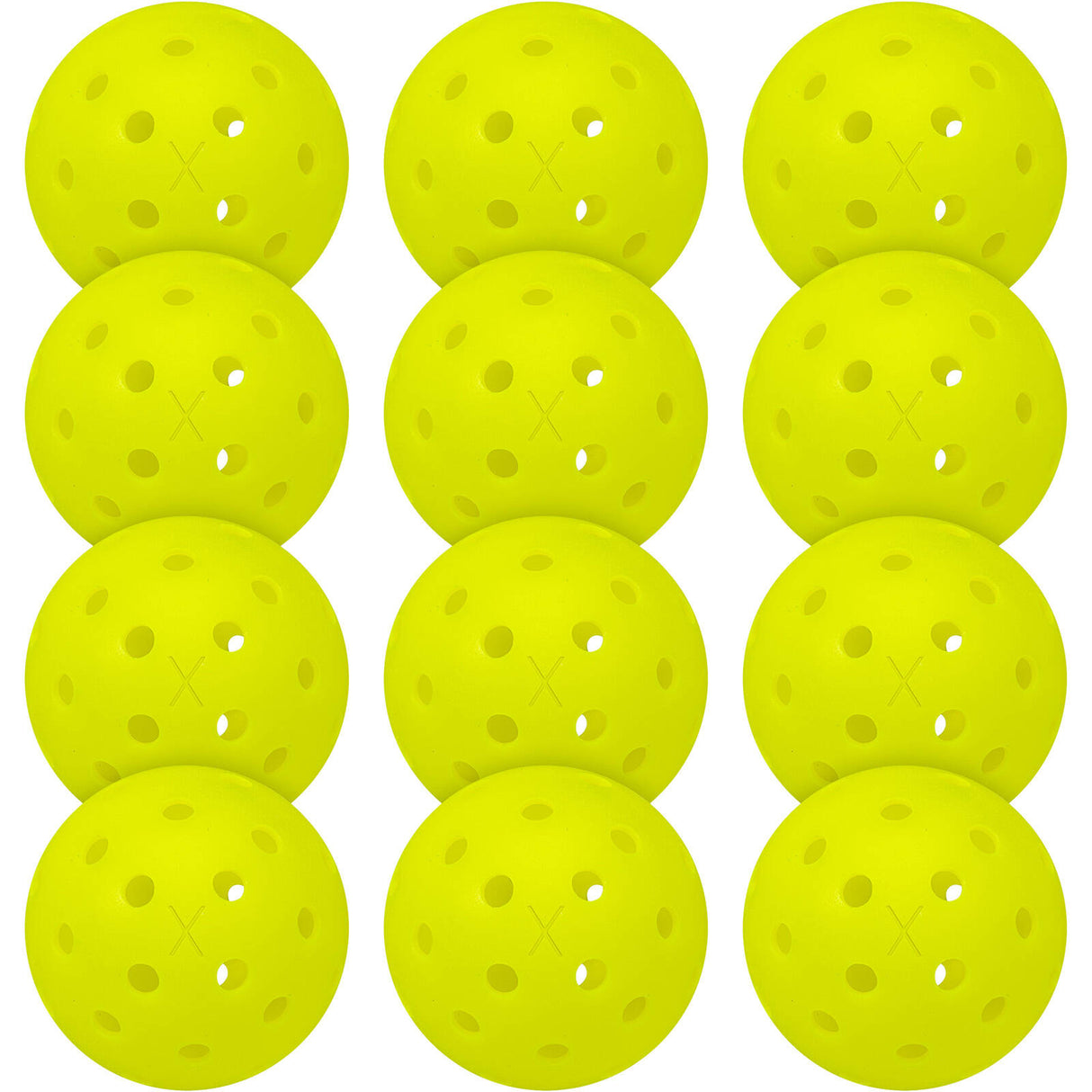 Franklin Outdoor X-40 Pickleball Vellum 12pk - Optic Yellow