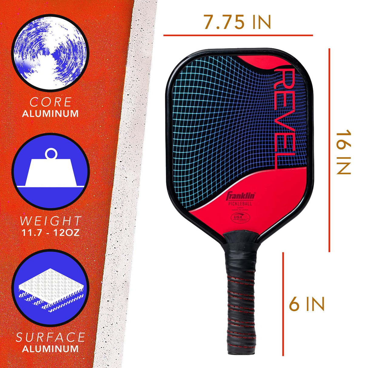Franklin Revel Pickleball Paddle - Red