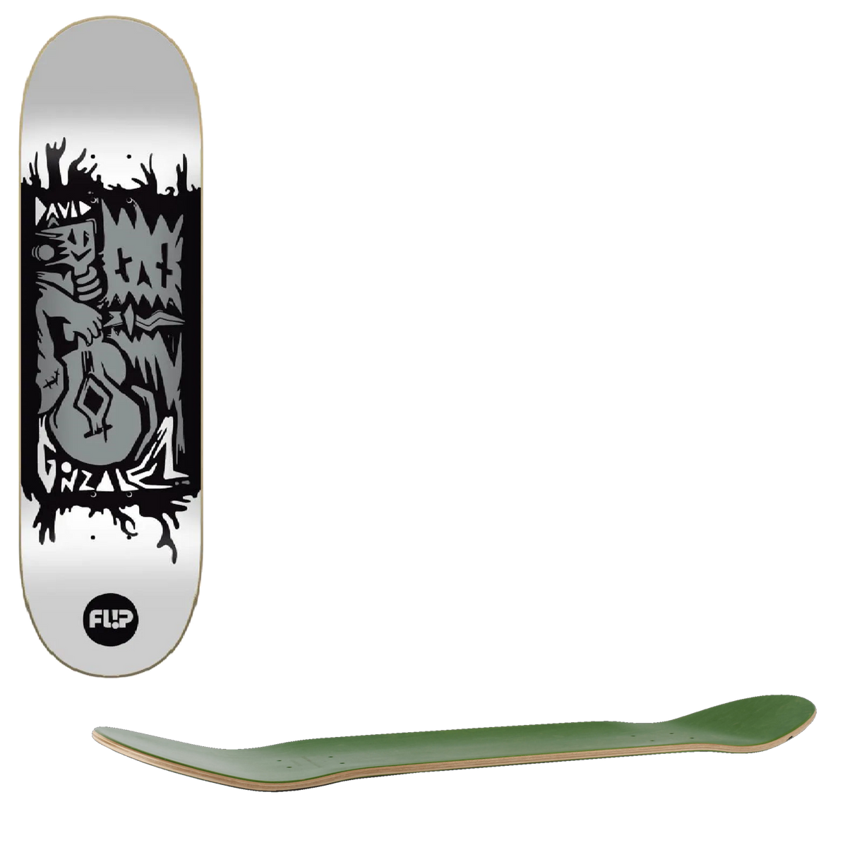 Flip Gonzalez Block Skateboard Deck - 8''