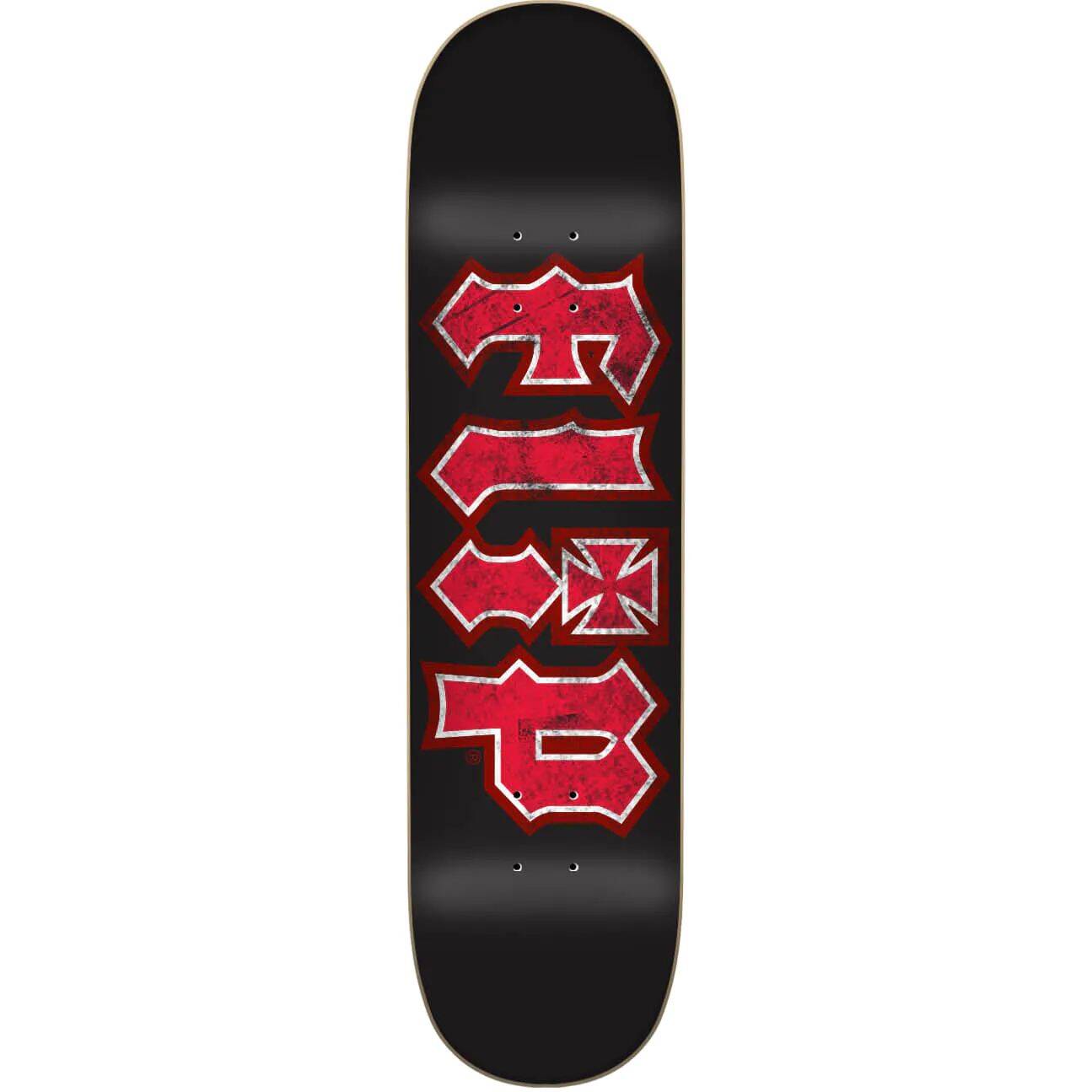 Flip HKD Thrashed Skateboard Deck - Black 8.25''