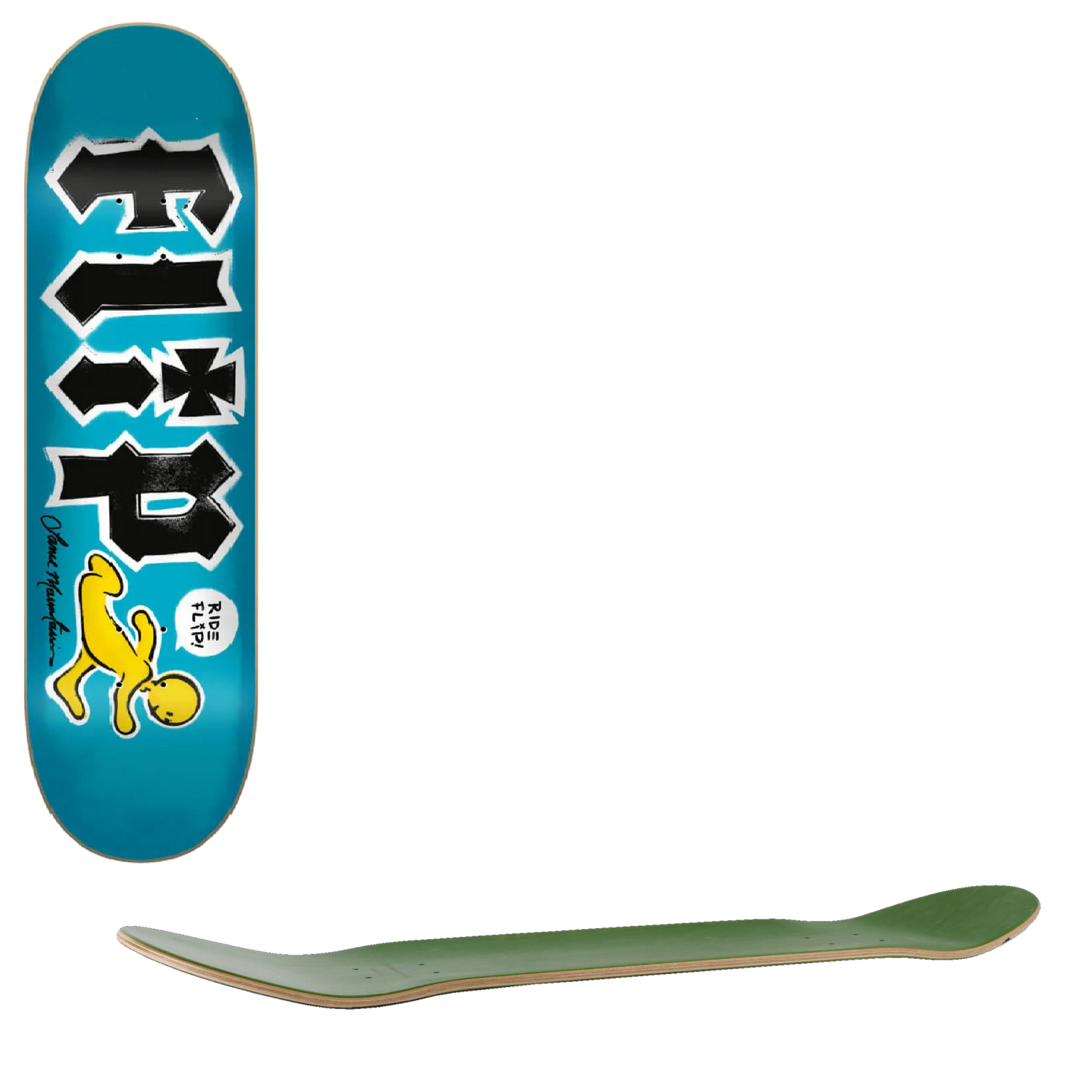 Flip Doughboy Stencil Skateboard Deck - Mountain 8.25''