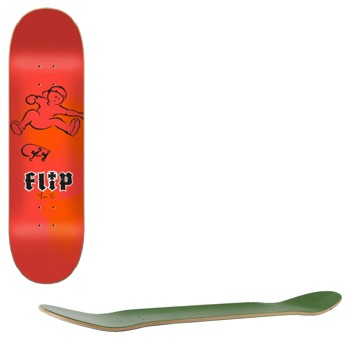 Flip Oliveira Doughboy Skateboard Deck - 8.13''