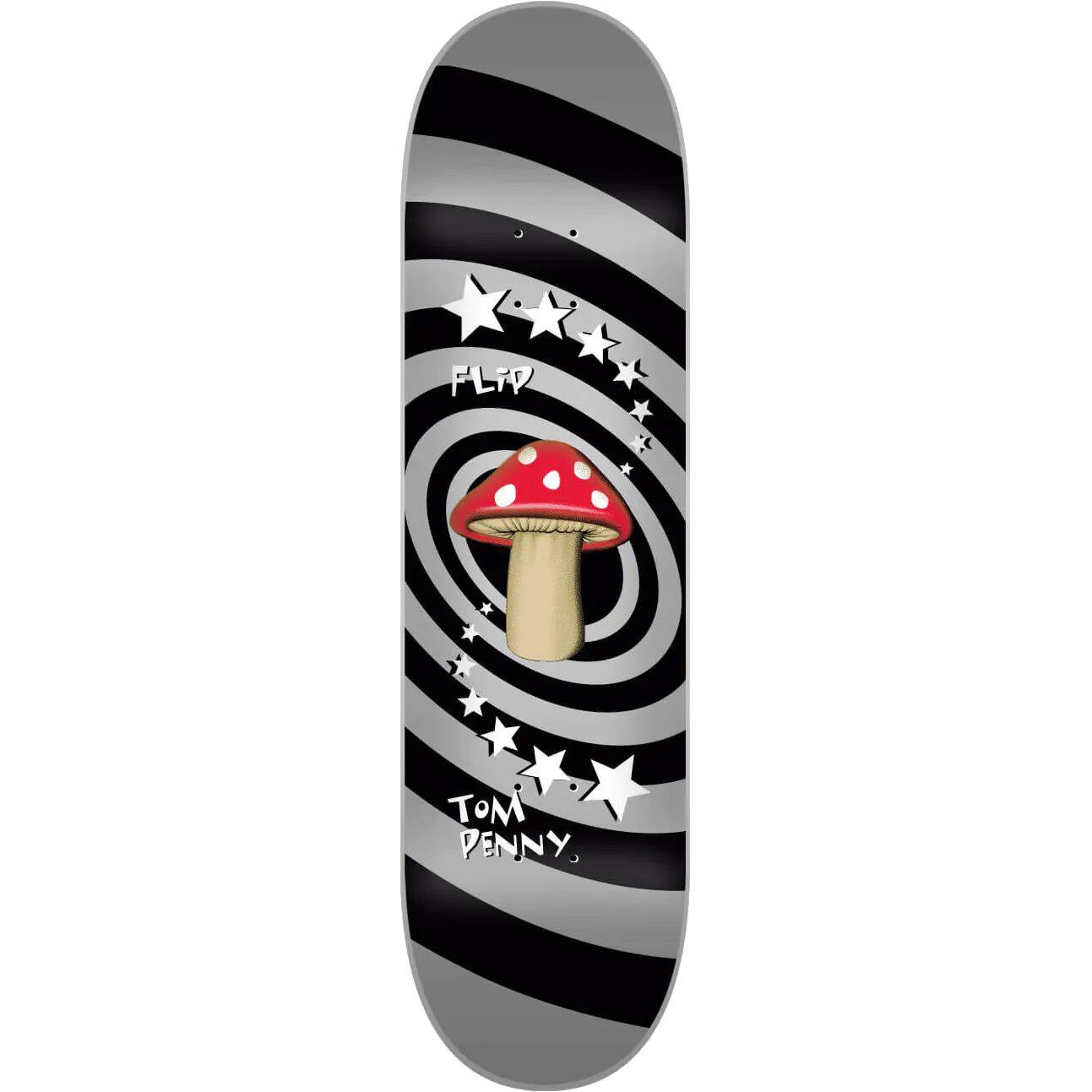 Flip Penny Mushroom Skateboard Deck - Silver 8''