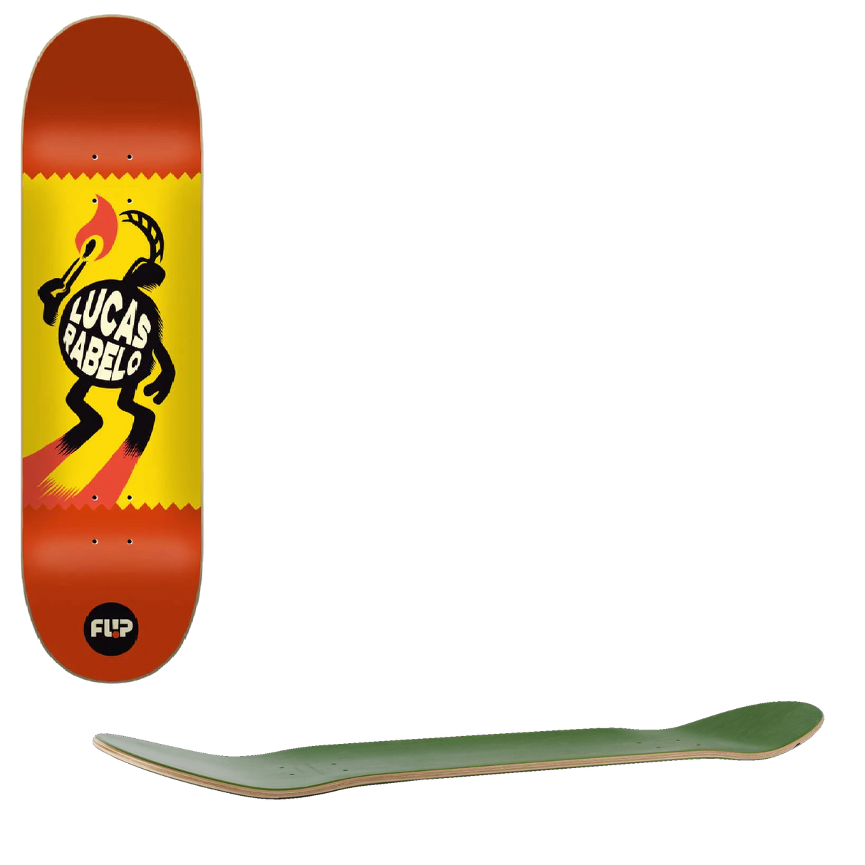 Flip Rabelo Block Skateboard Deck - 8.25''