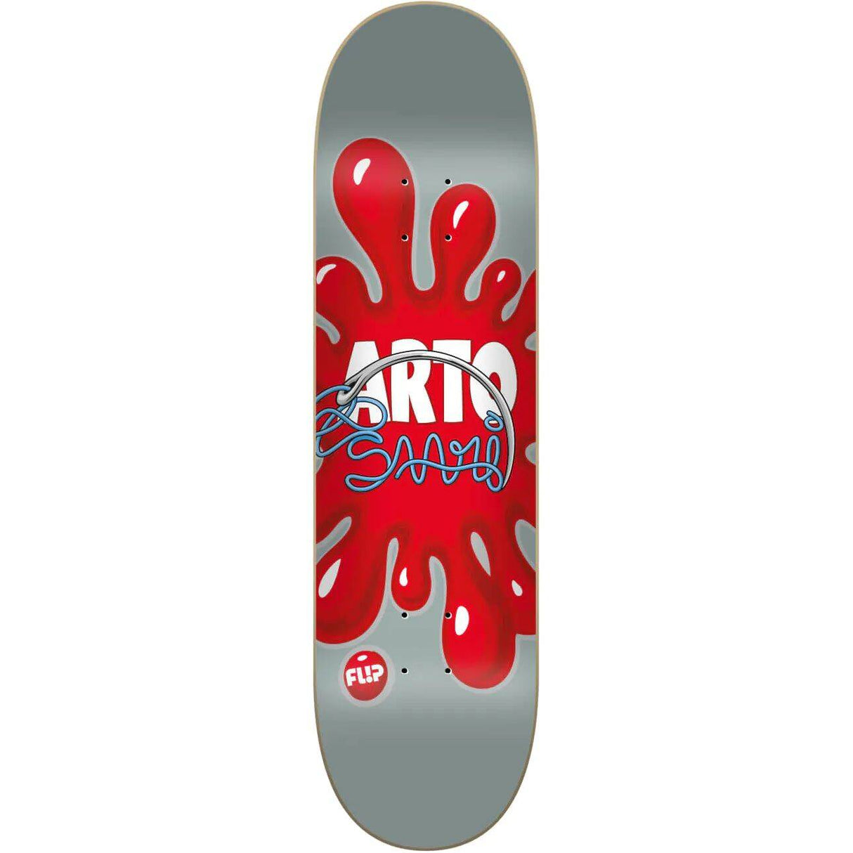 Flip Saari Splat Skateboard Deck - Grey 8.25''