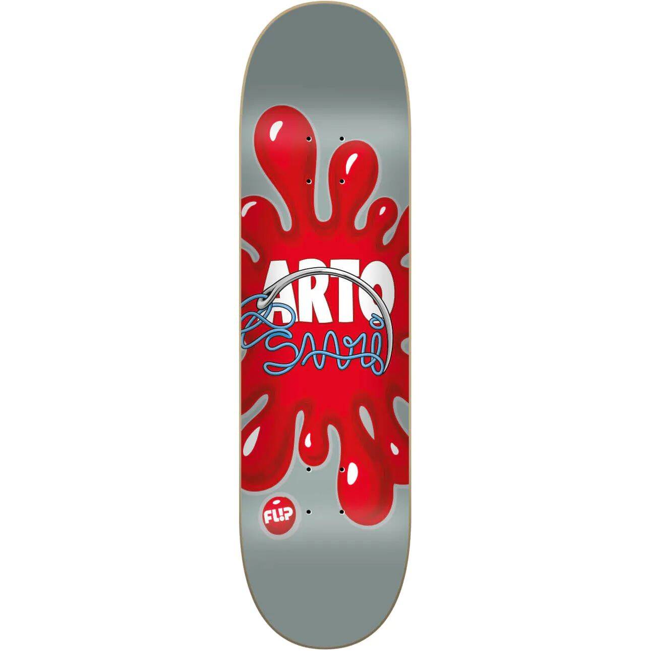 Flip Saari Splat Skateboard Deck - Grey 8.25''