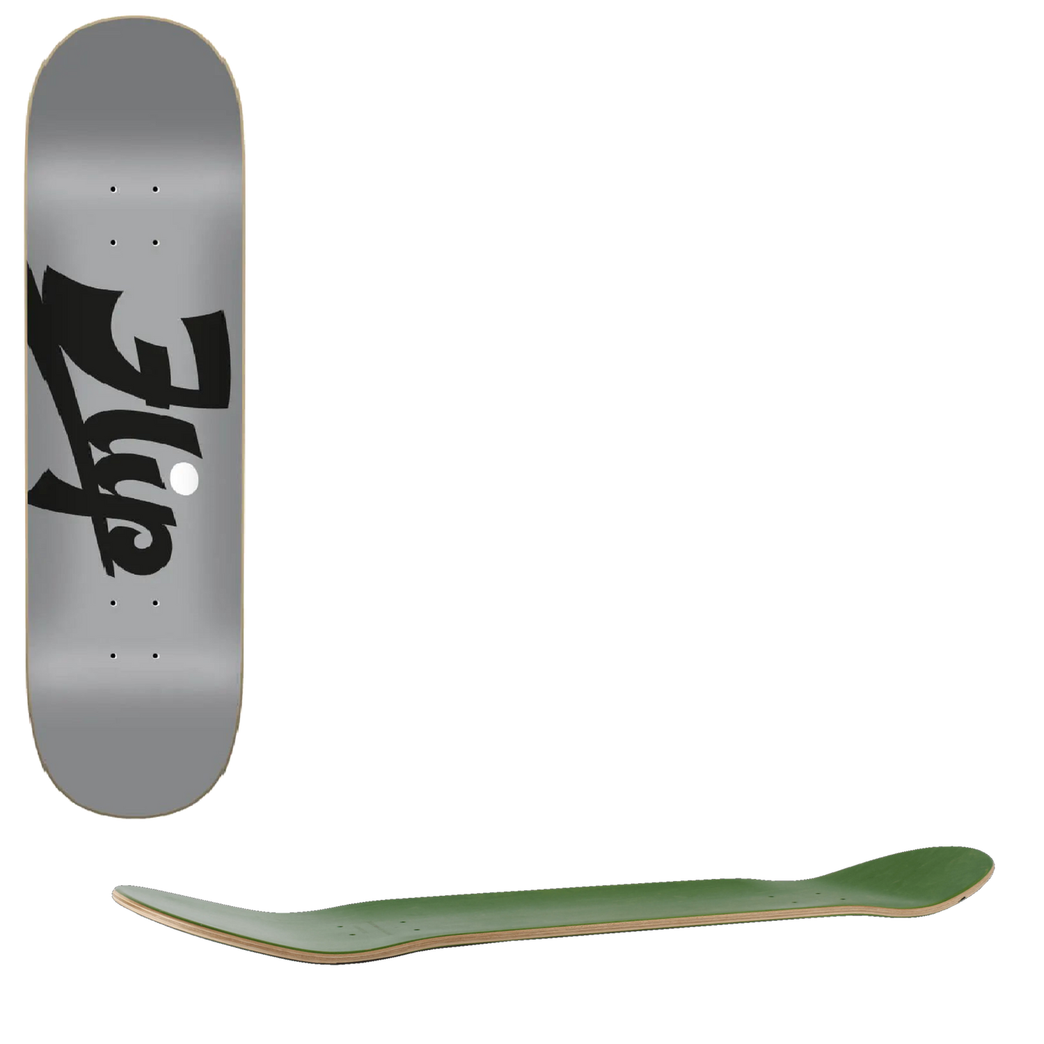 Flip Script Skateboard Deck - Grey 8.5''