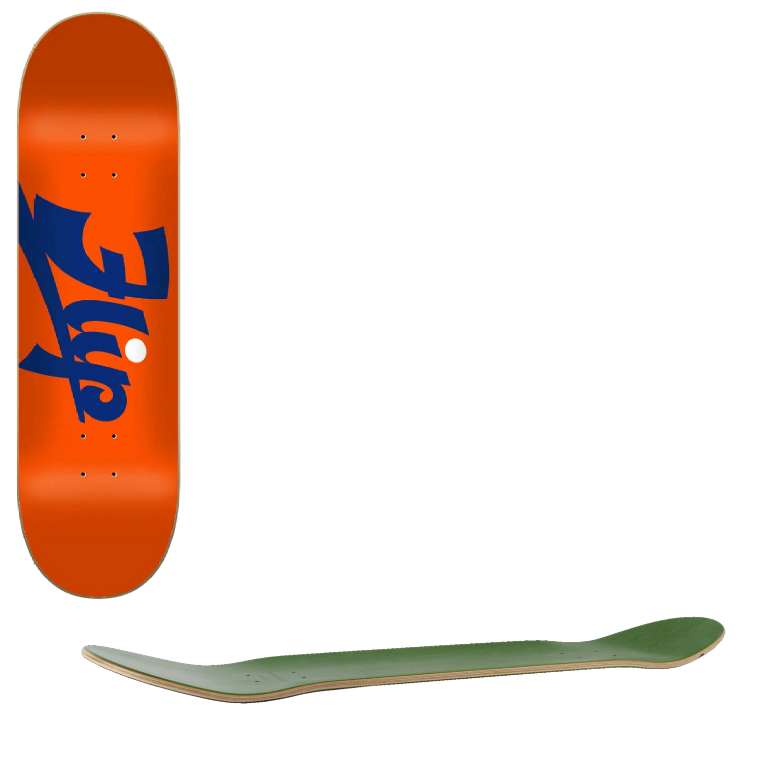 Flip Script Skateboard Deck - Orange 8.45''