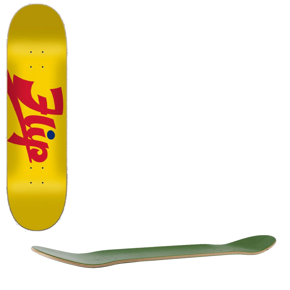 Flip Script Skateboard Deck - Yellow 8''