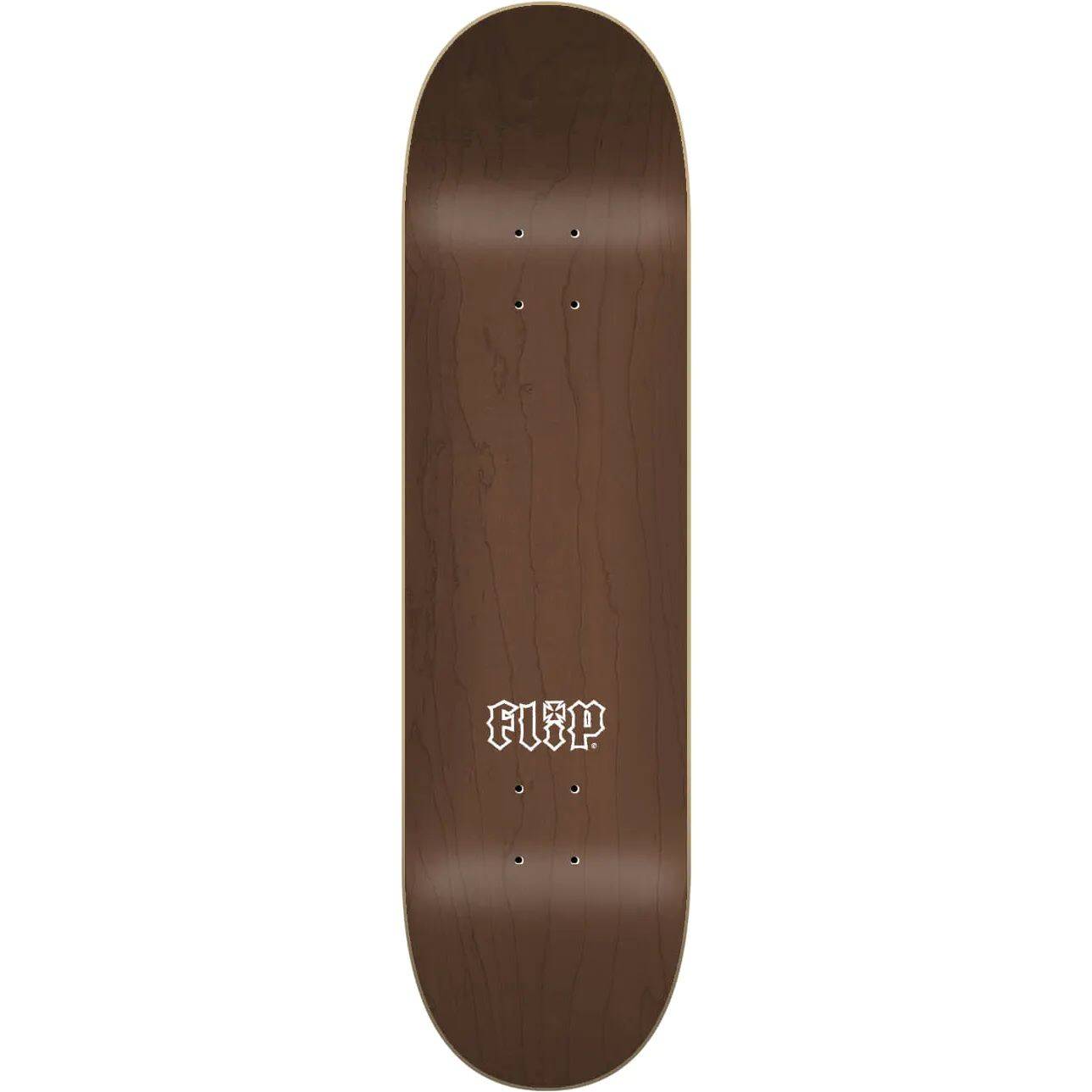 Flip Team Combat Skateboard Deck - Brown 8''