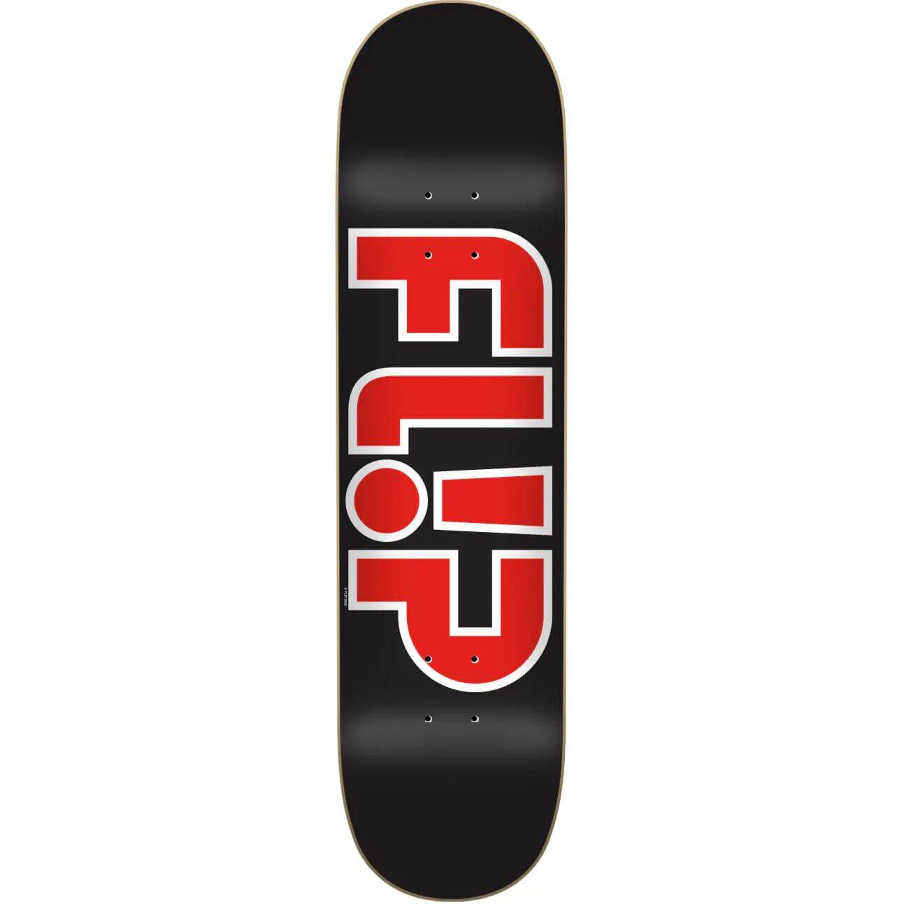 Flip Team Outlined Skateboard Deck - Black 8.5''