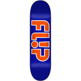 Flip Team Outlined Skateboard Deck - Blue 8.25
