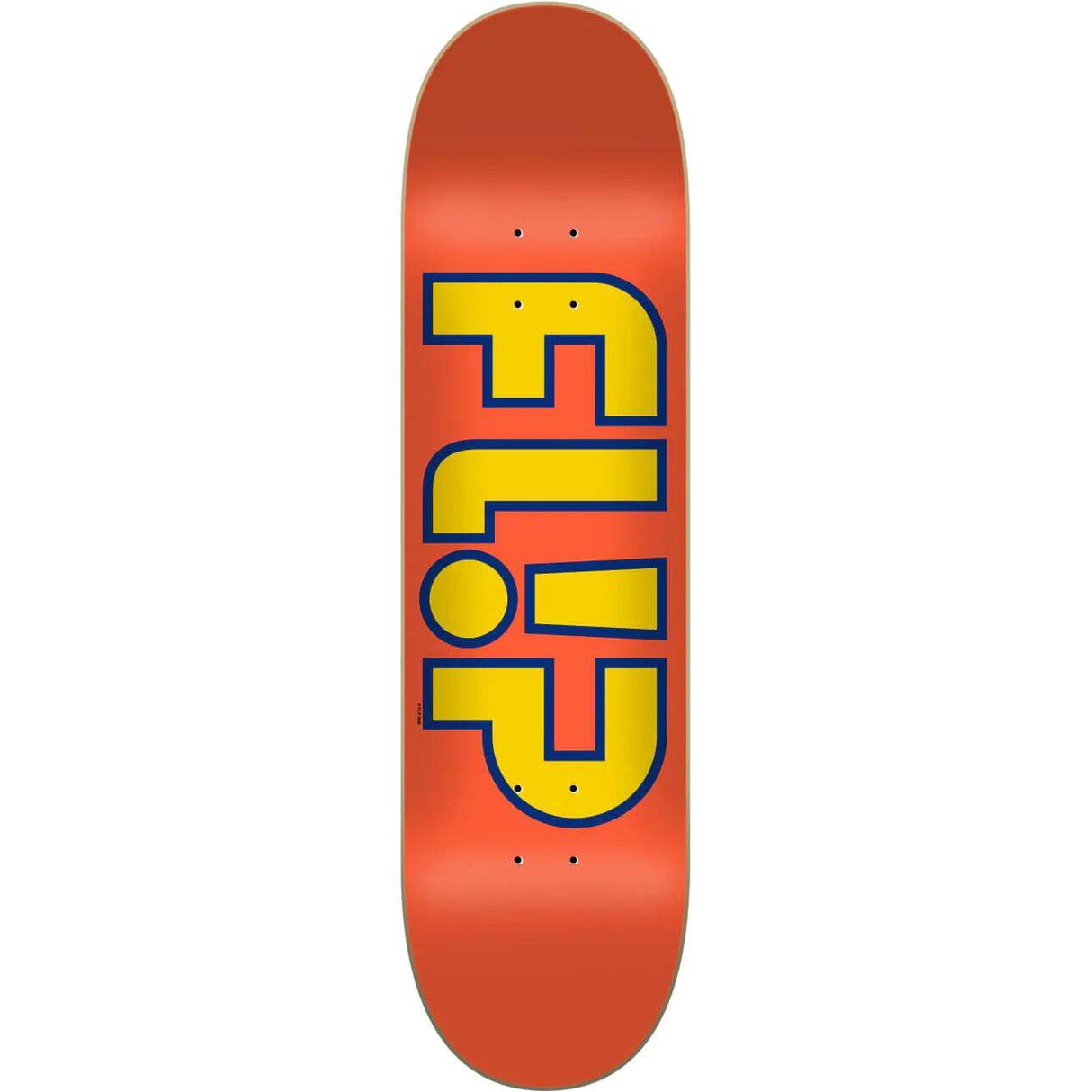 Flip Team Outlined Skateboard Deck - Orange 7.75''