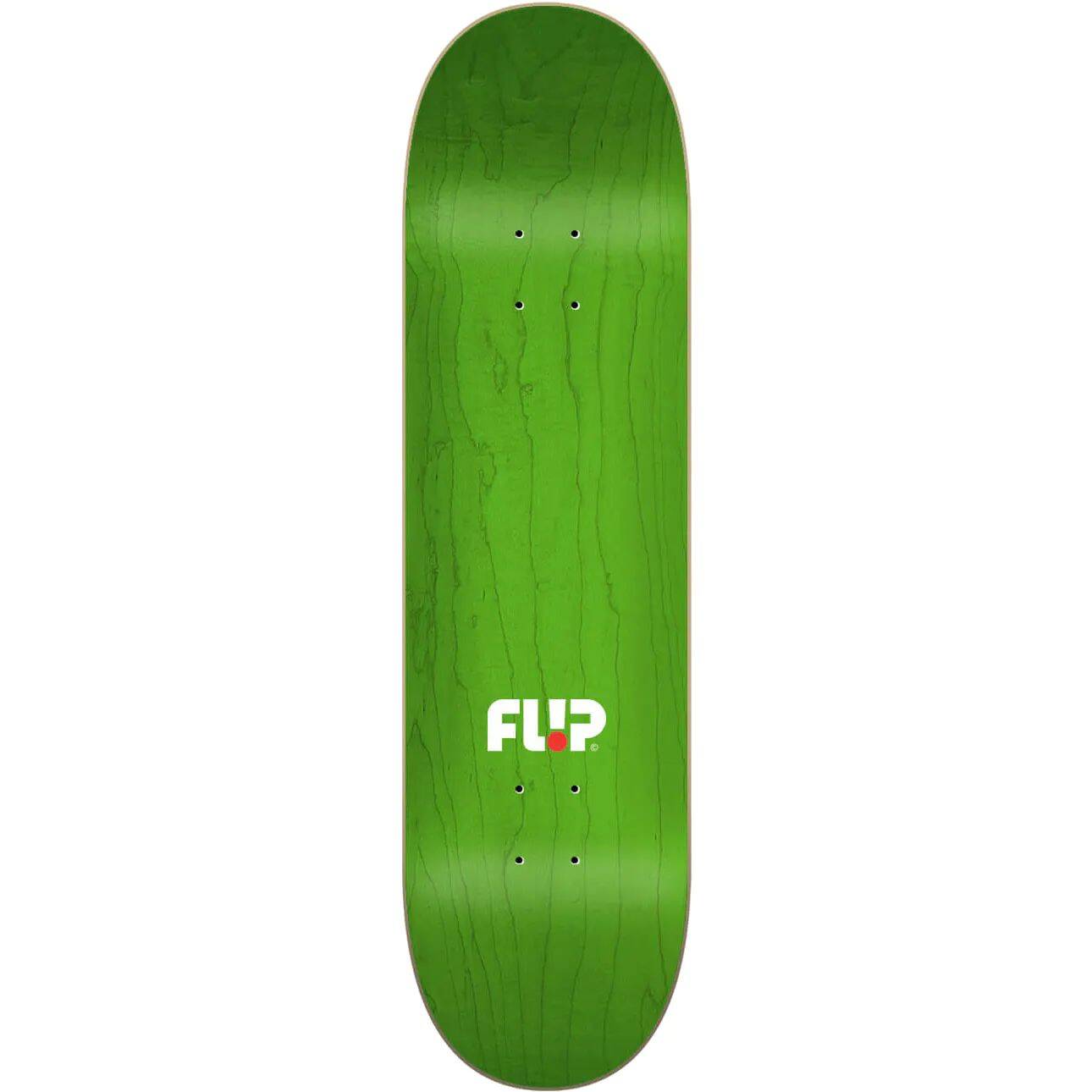 Flip Team Outlined Skateboard Deck - Orange 7.75''