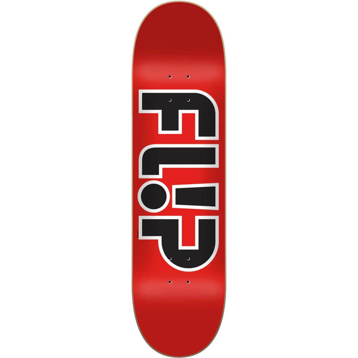 Flip Team Outlined Skateboard Deck - Red 8''