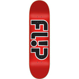 Flip Team Outlined Skateboard Deck - Red 8''