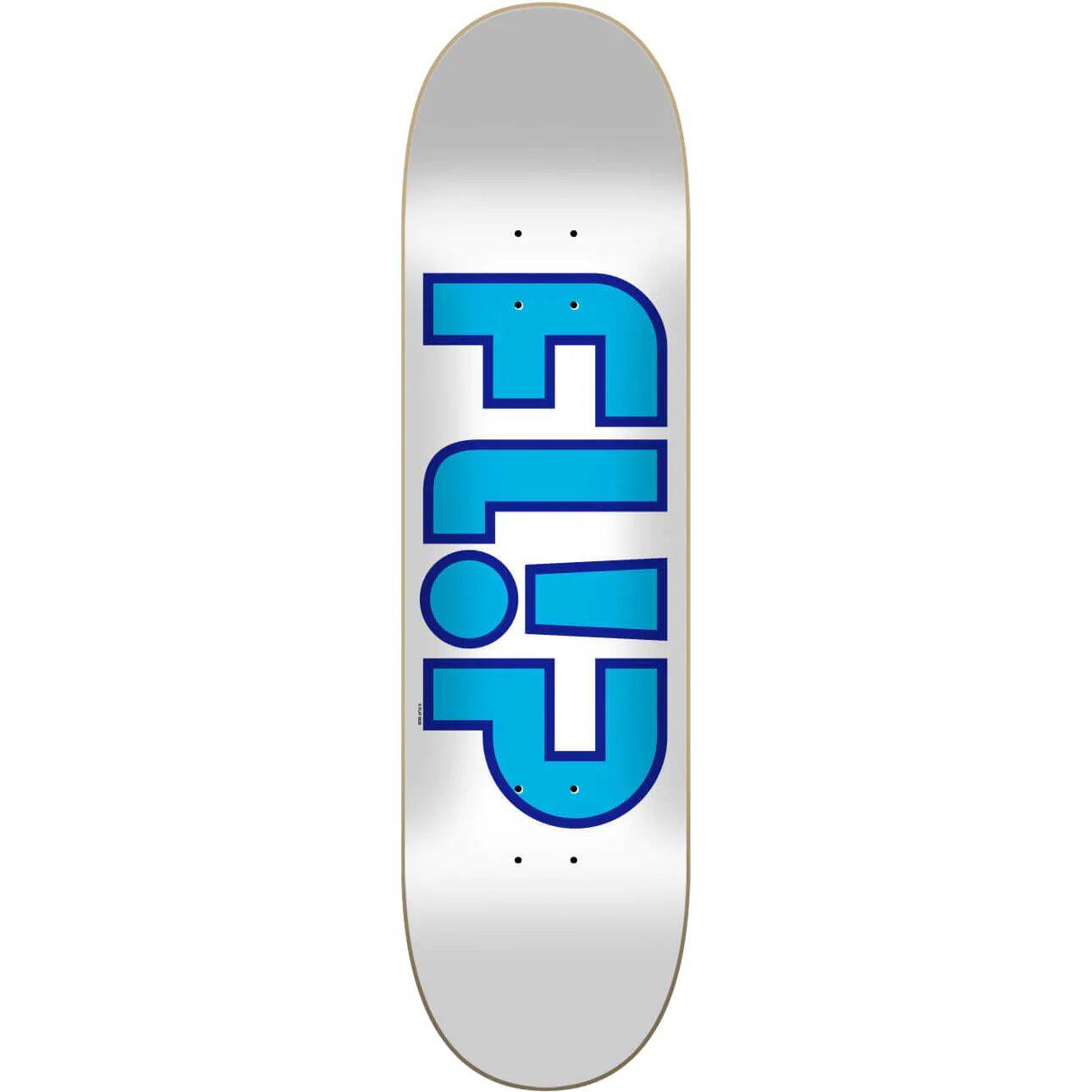 Flip Team Outlined Skateboard Deck - White 7.81''