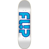 Flip Team Outlined Skateboard Deck - White 7.81''