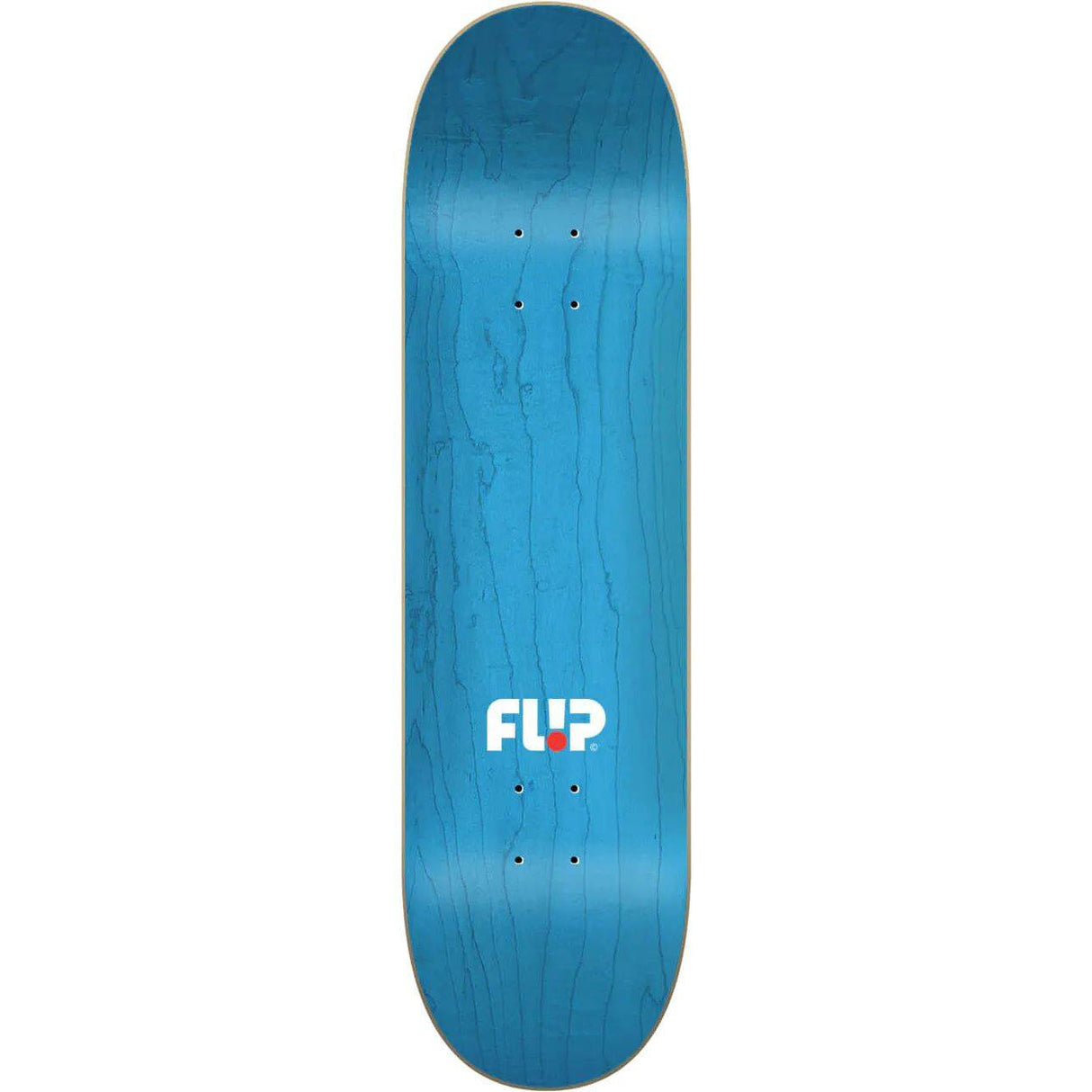 Flip Team Outlined Skateboard Deck - White 7.81''