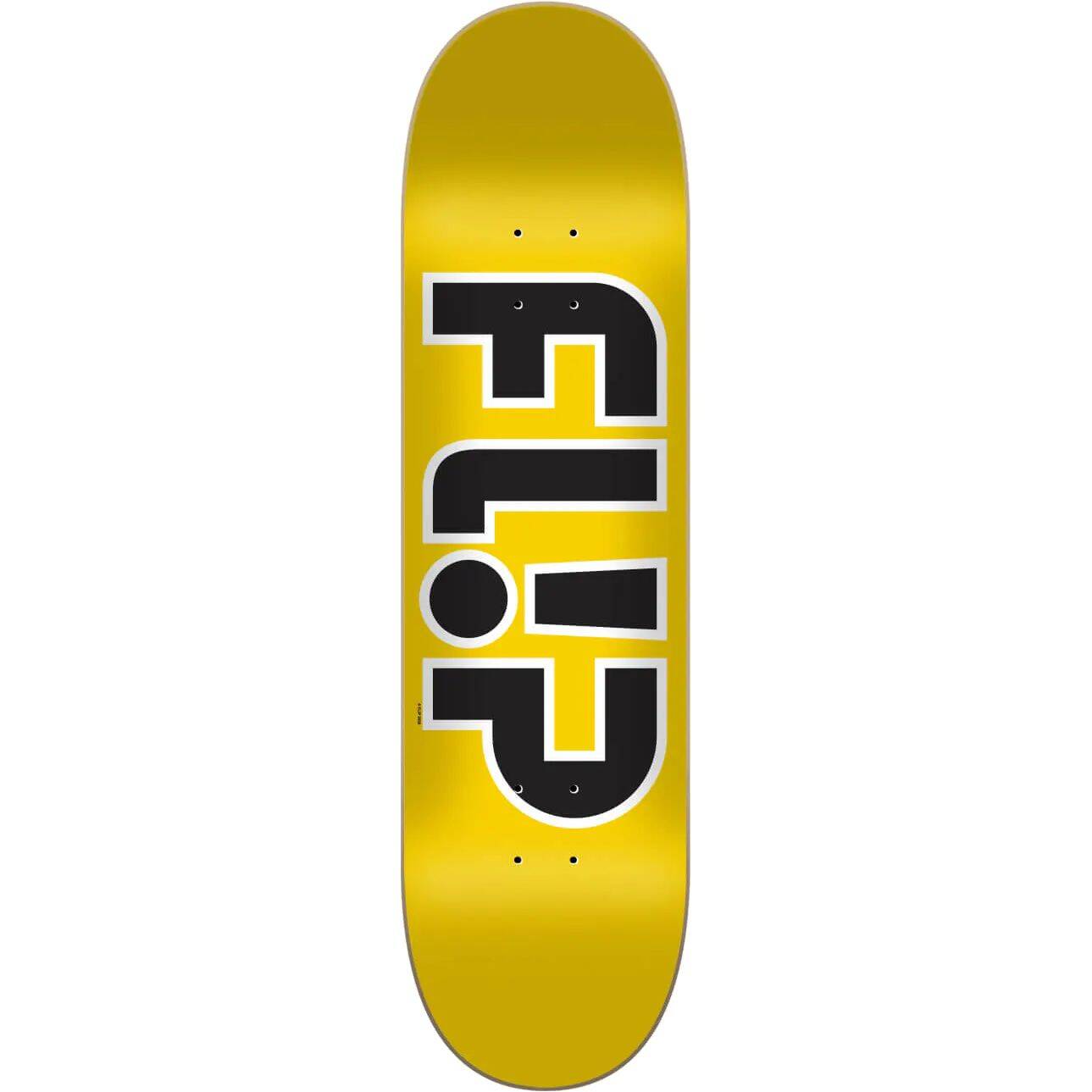 Flip Team Outlined Skateboard Deck - Yellow 8.45''