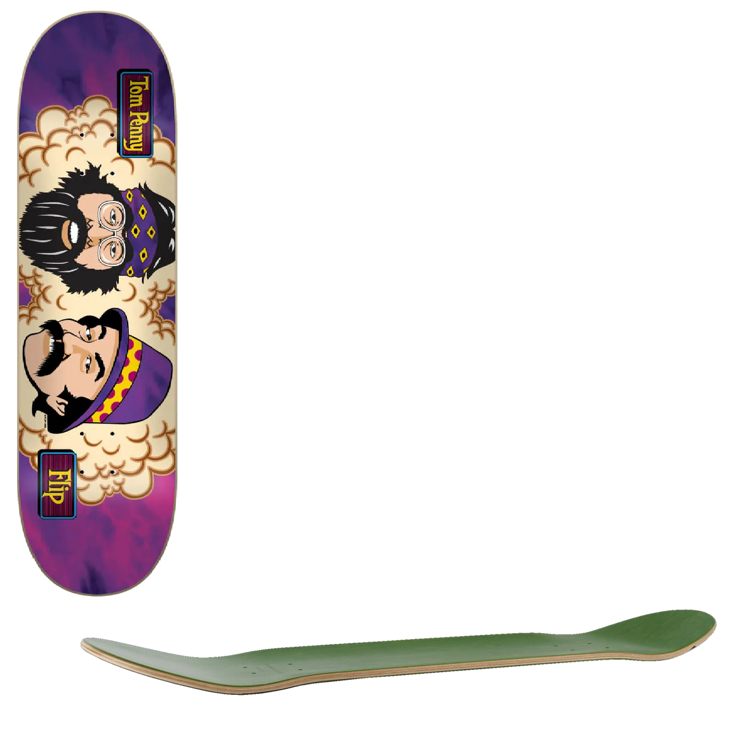 Flip Tom Friends Skateboard Deck - Purple Haze 8.13''