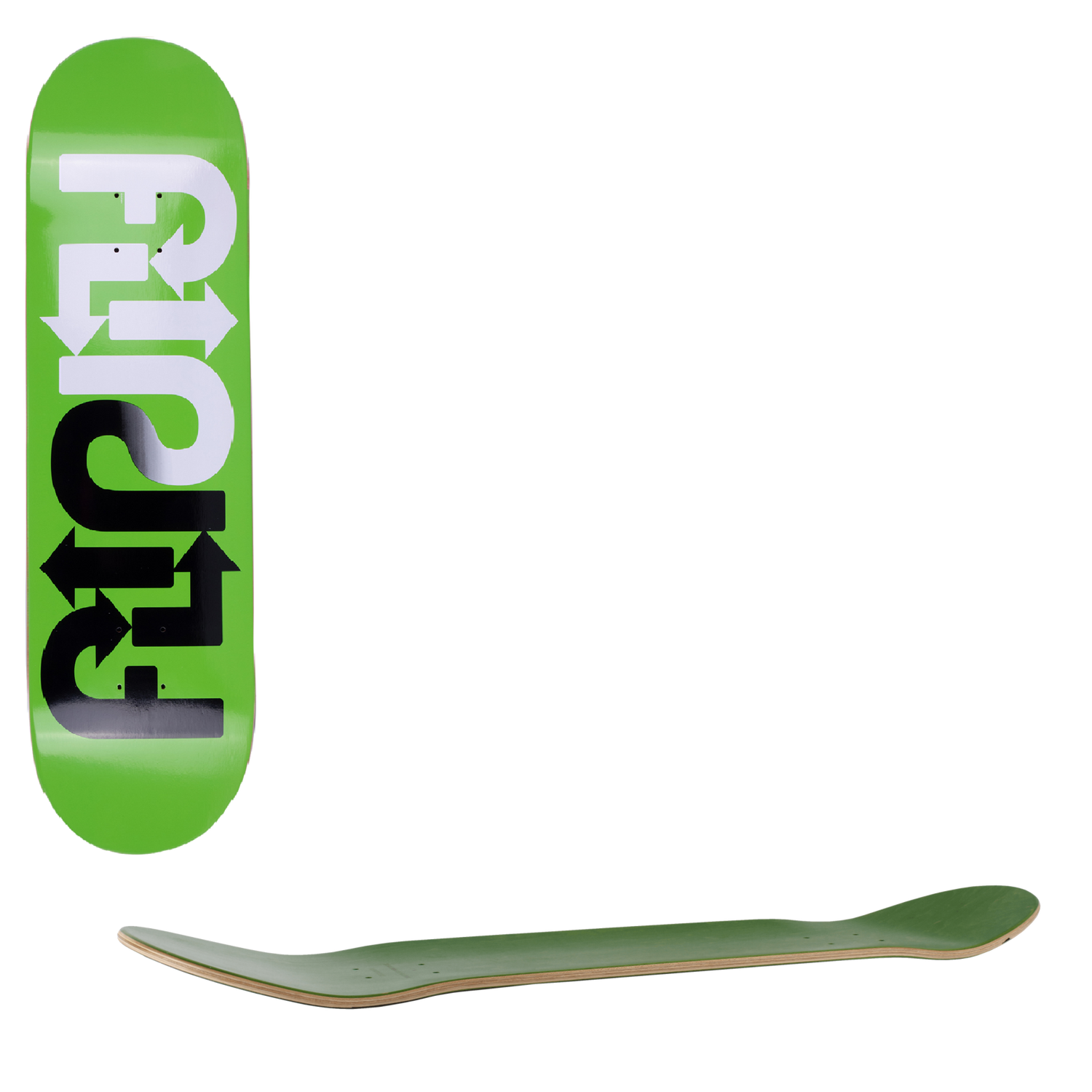 Flip Directions Skateboard Deck - Green 8.125"