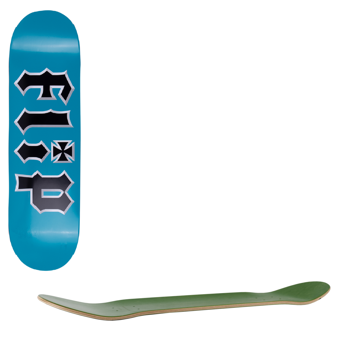 Flip HKD Metal Head Skateboard Deck - Teal 8.45"