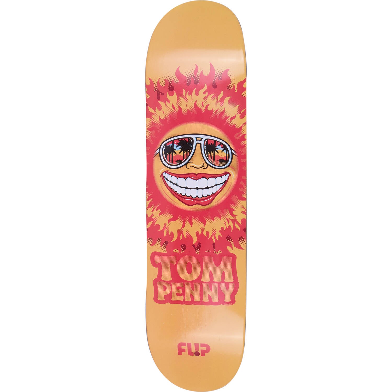 Flip Penny Sun Skateboard Deck - Yellow 8"