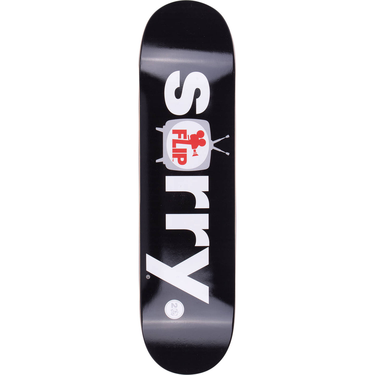 Flip Sorry 20th Anniversary Skateboard Deck - Black 8"