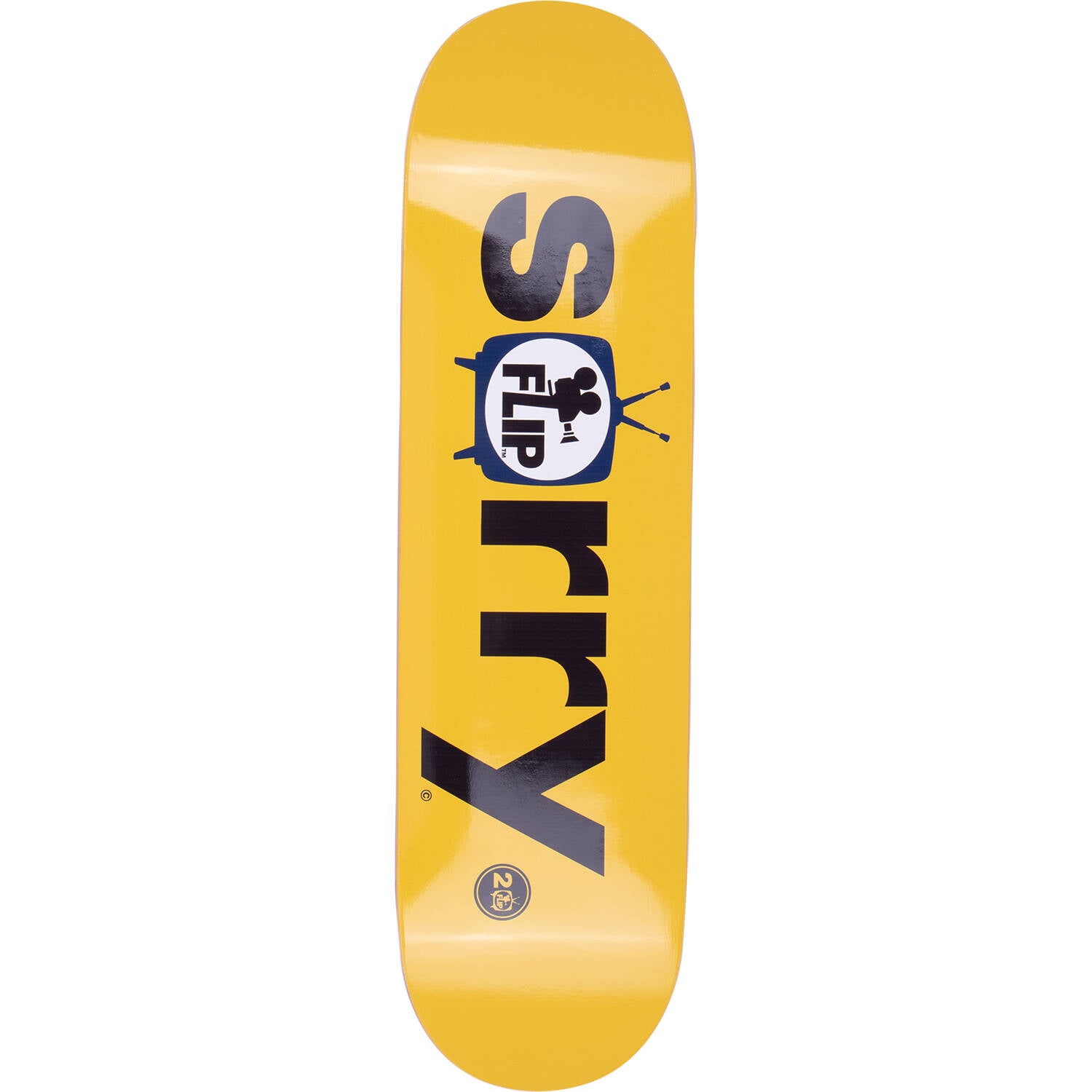 Flip Sorry 20th Anniversary Skateboard Deck - Yellow 8.25"