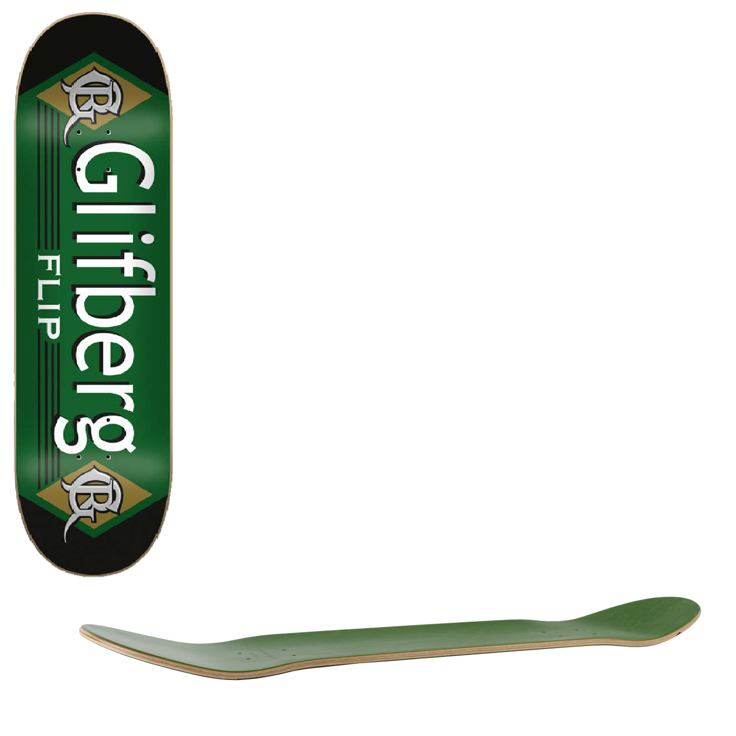 Flip Glifberg Tobacco Skateboard Deck - 8.5"