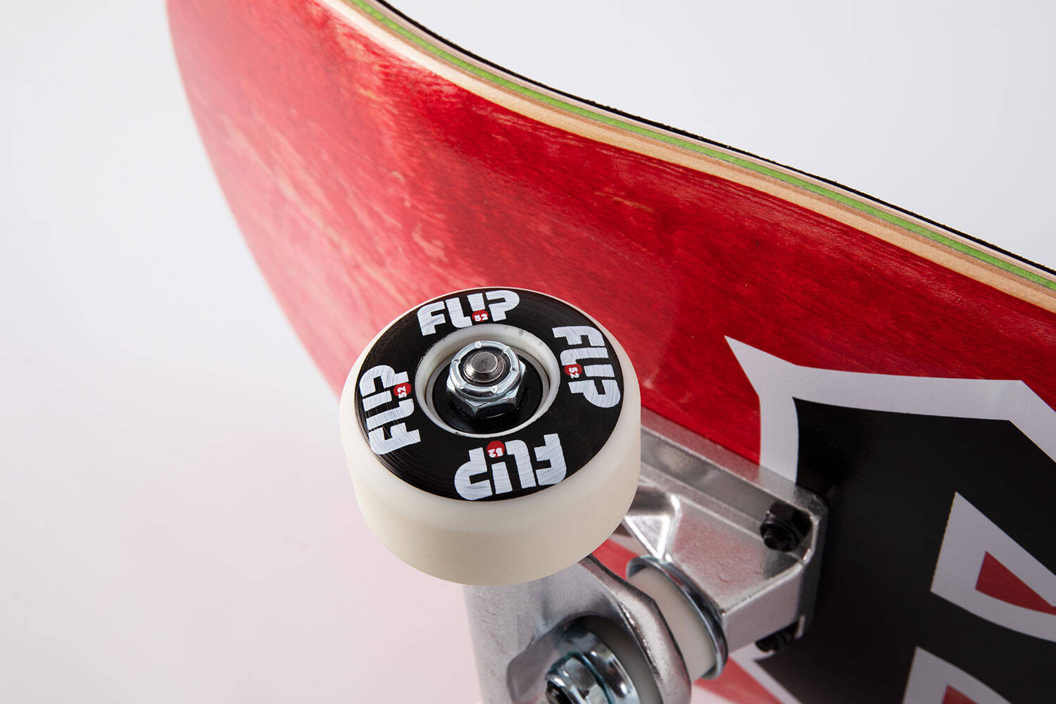 Flip HKD Stained Complete Skateboard - Red 7.87"