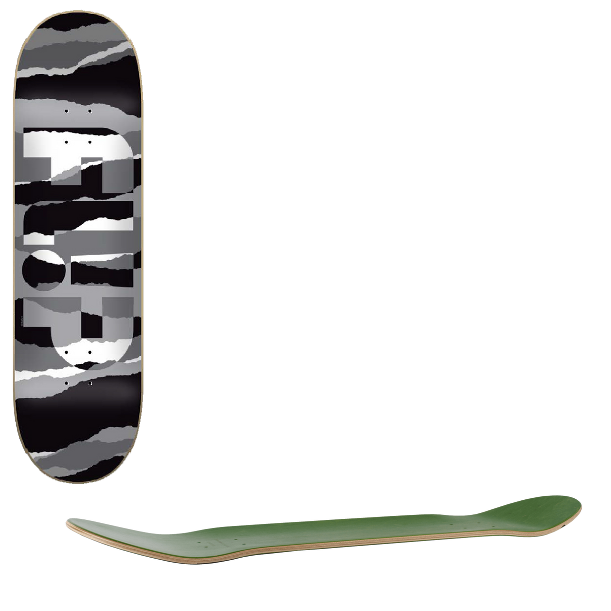 Flip Torn Skateboard Deck - Grey 8"