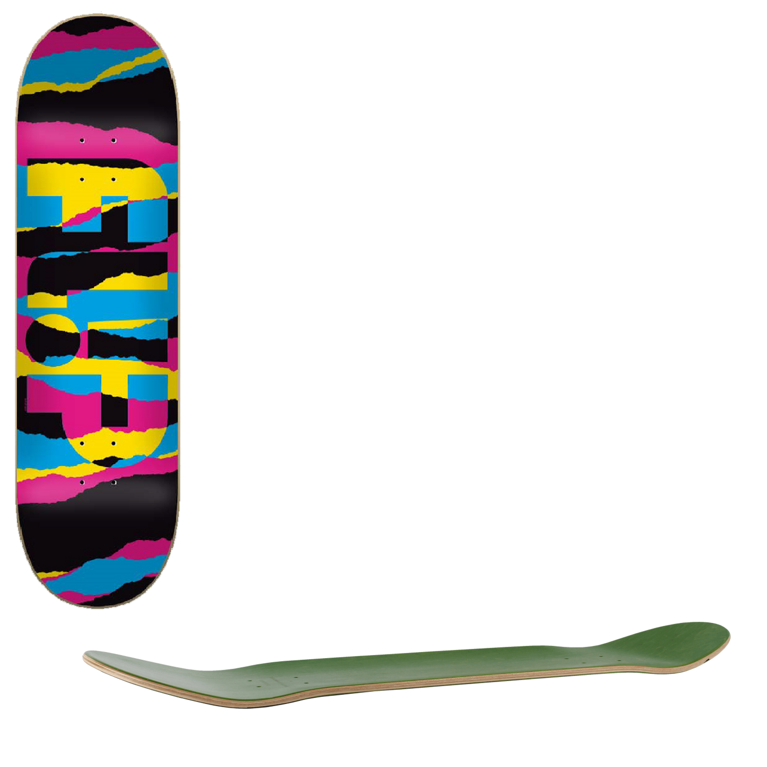 Flip Torn Skateboard Deck - Neon 8.13"