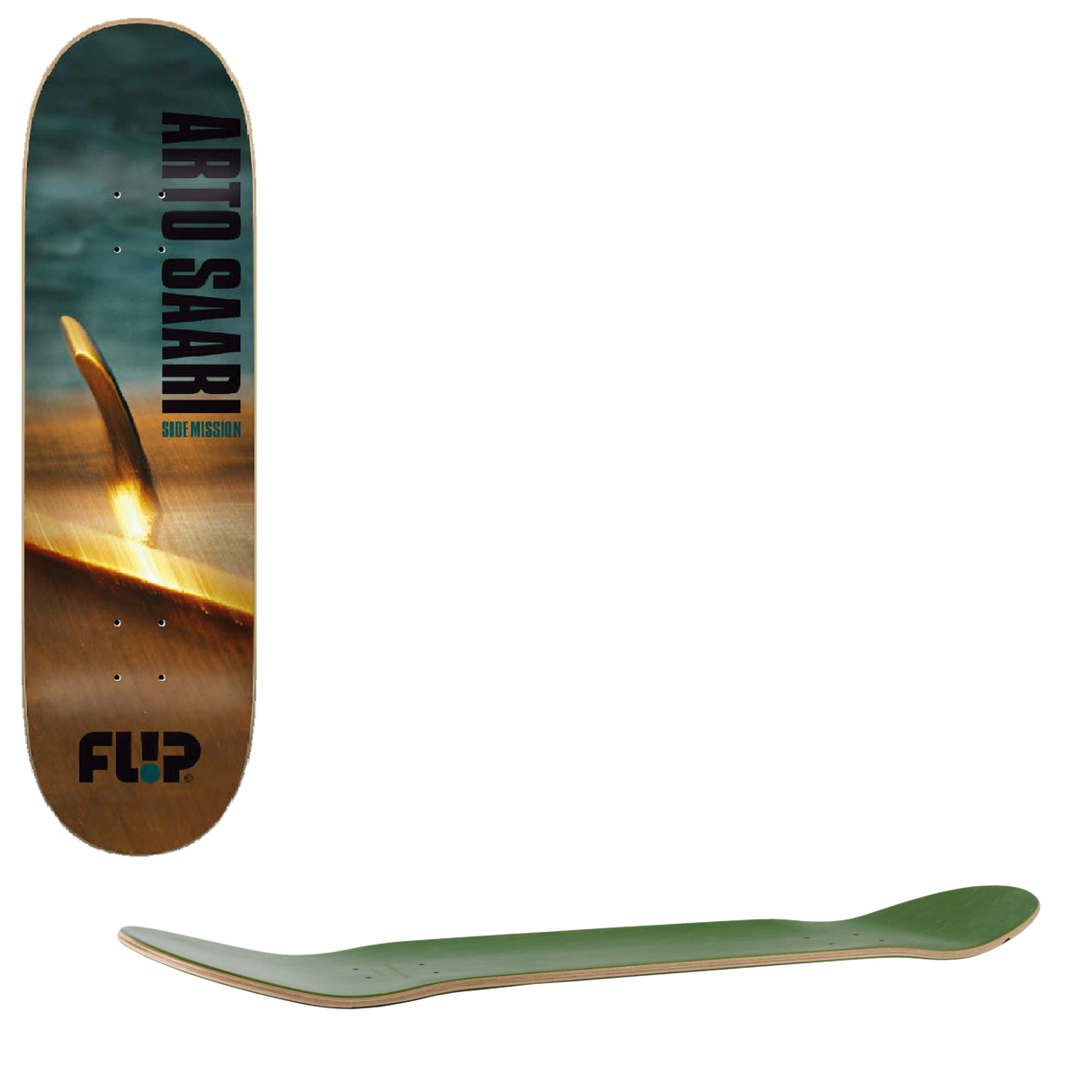 Flip Saari Sidemission Fin Skateboard Deck - 8"