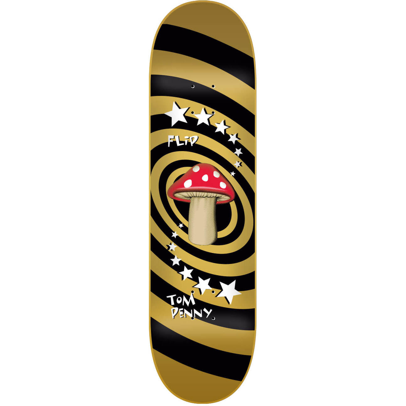 Flip Mushroom Penny Skateboard Deck - Gold 8.25''
