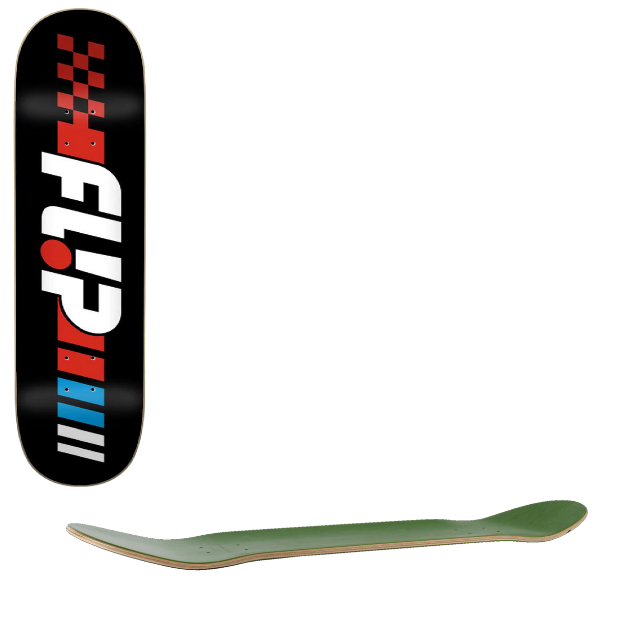 Flip Race Skateboard Deck - Black 8''