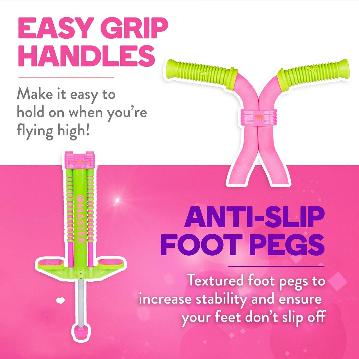 Flybar Master Pogo Stick - Pink/Green