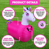 Flybar Large Ride On Bouncer - Unicorn