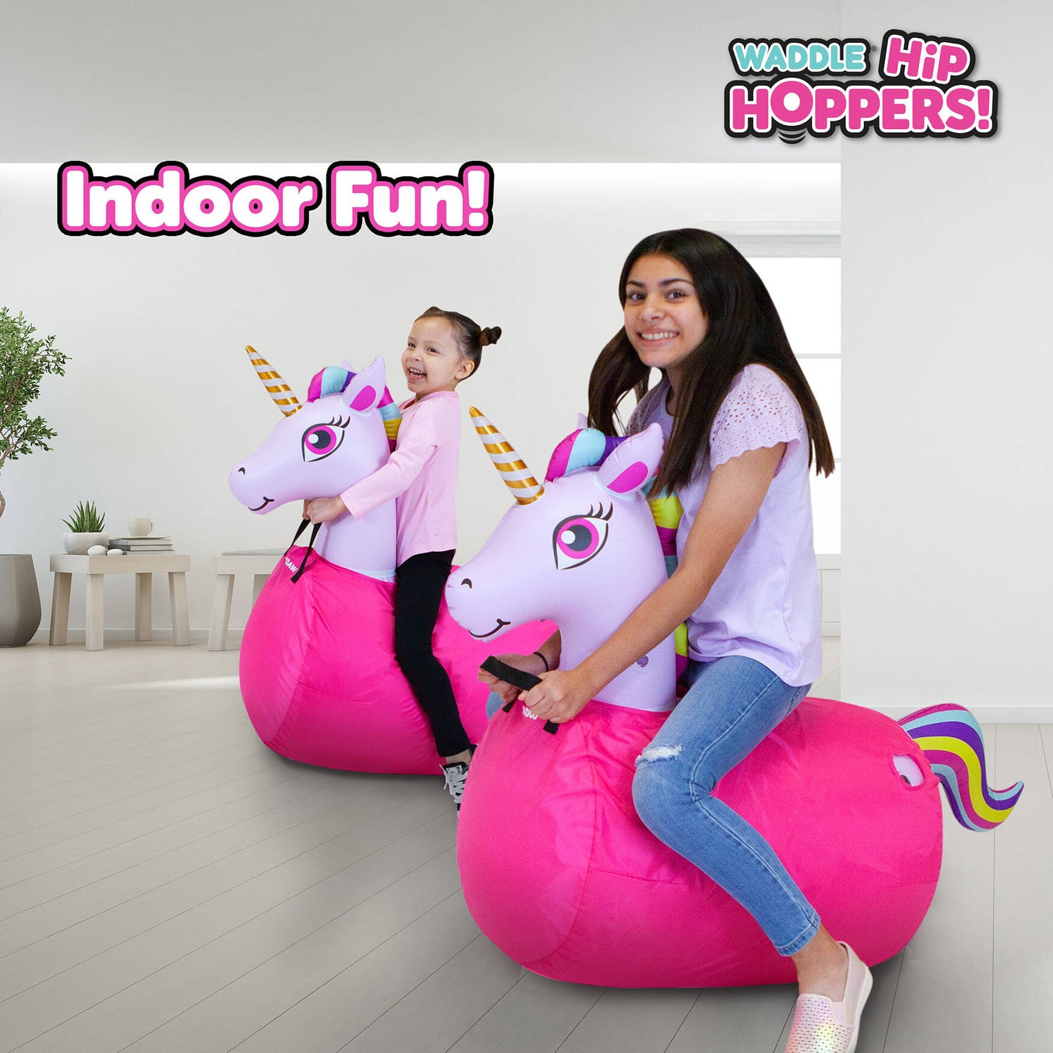 Flybar Large Ride On Bouncer - Unicorn