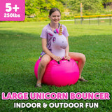 Flybar Large Ride On Bouncer - Unicorn
