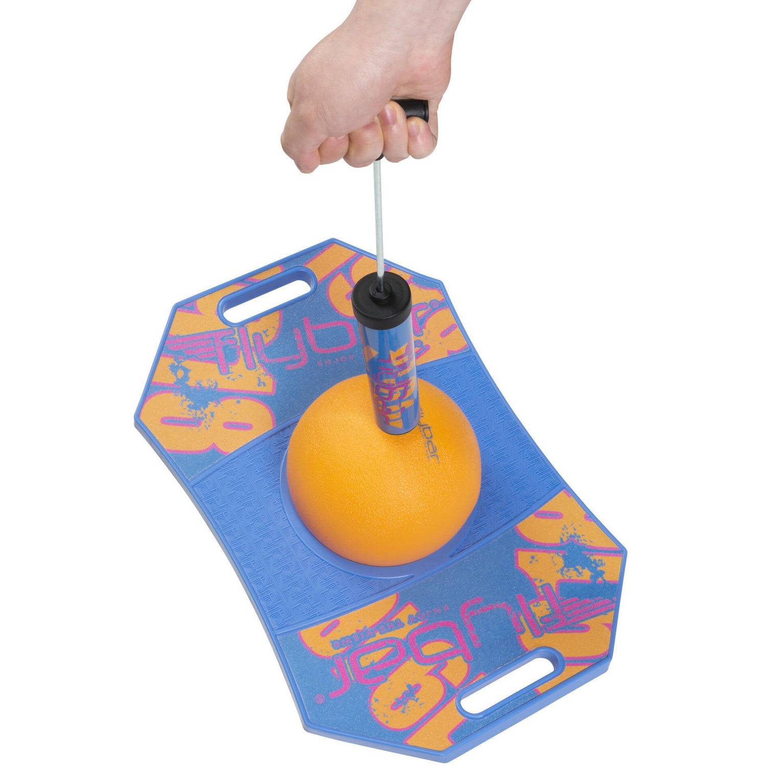 Flybar Pogo Ball Trick Board & Pump - Blue Dawn