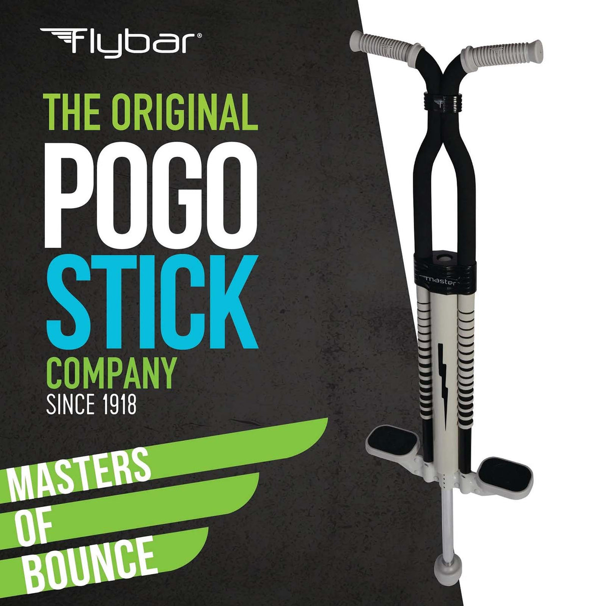 Flybar Master Pogo Stick - Black Lightning Bolt