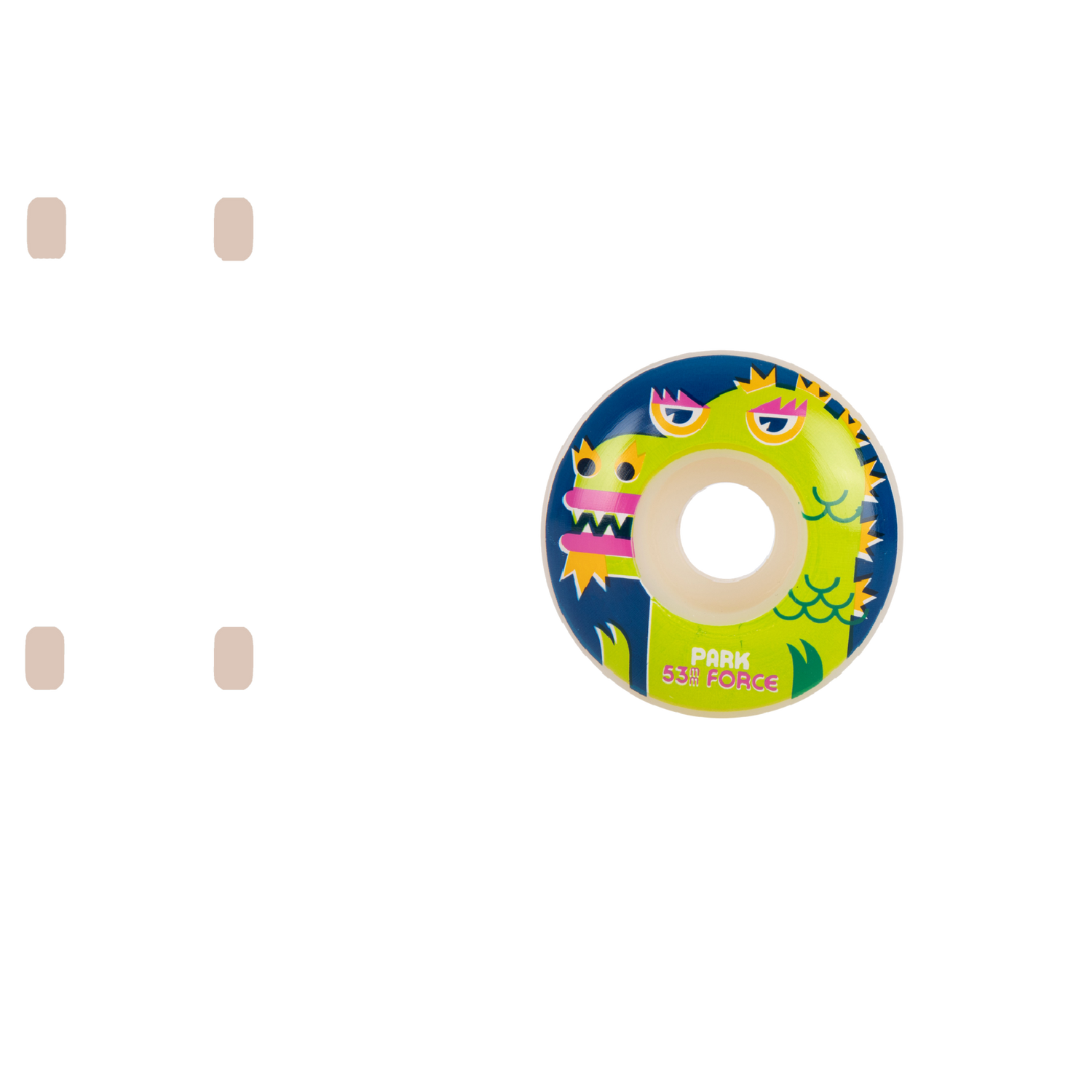 Force  Monster Skateboard Wheels - Park 53mm