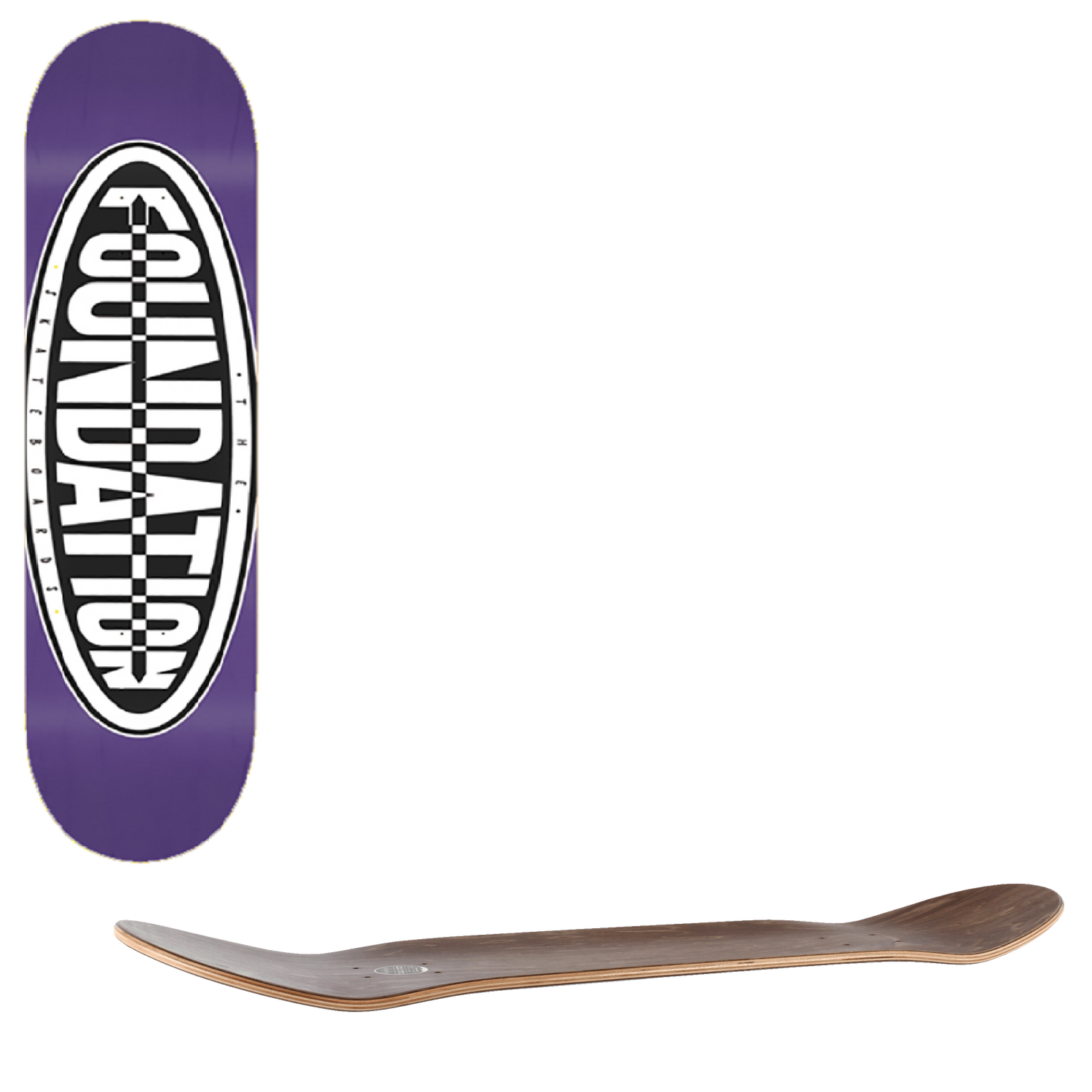 Foundation Oval Skateboard Deck - Purple 8.25"