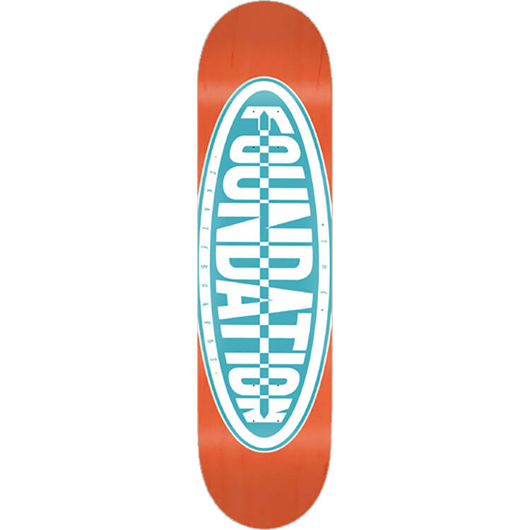 Foundation Oval Skateboard Deck - Red 8