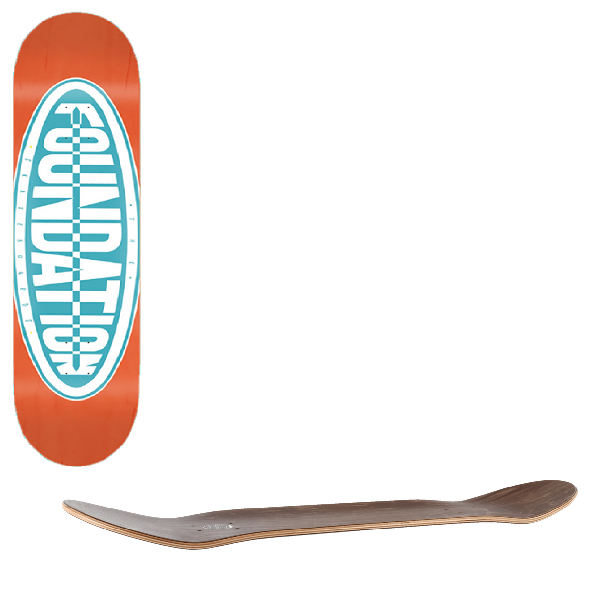 Foundation Oval Skateboard Deck - Red 8